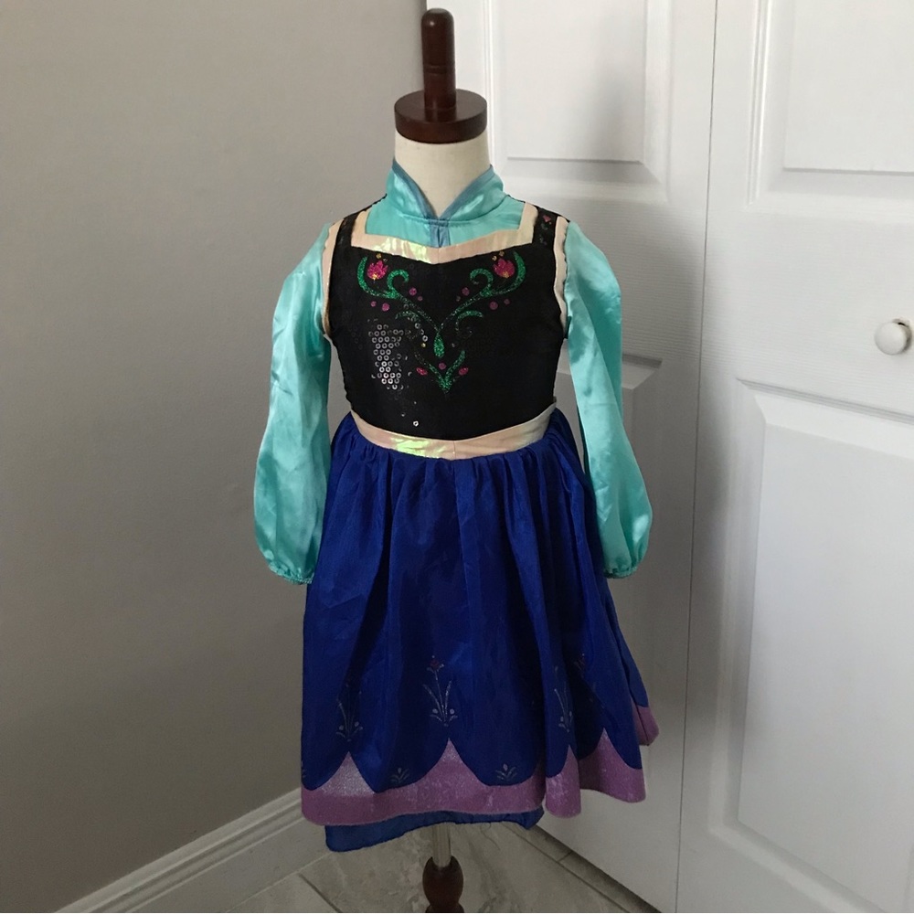 DISNEY Girls Frozen Anna Costume Dress | 5-6